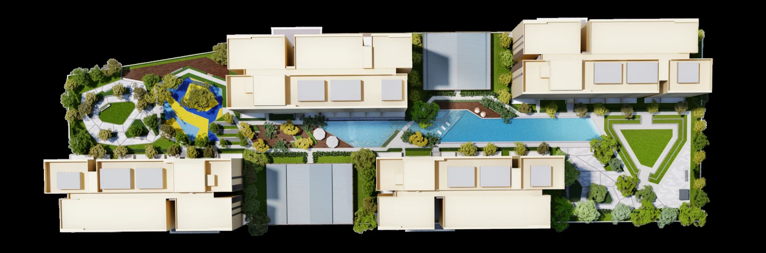 Adison Level 6 facilities plan showing all fourteen facilities